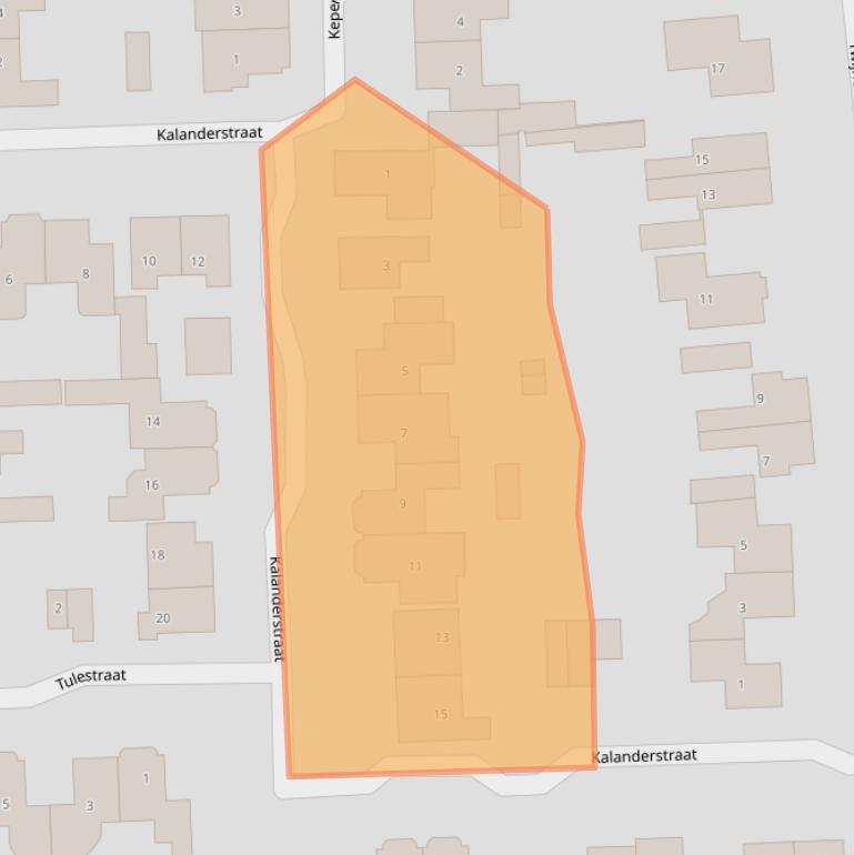 Kaart van postcodegebied 7621TB.