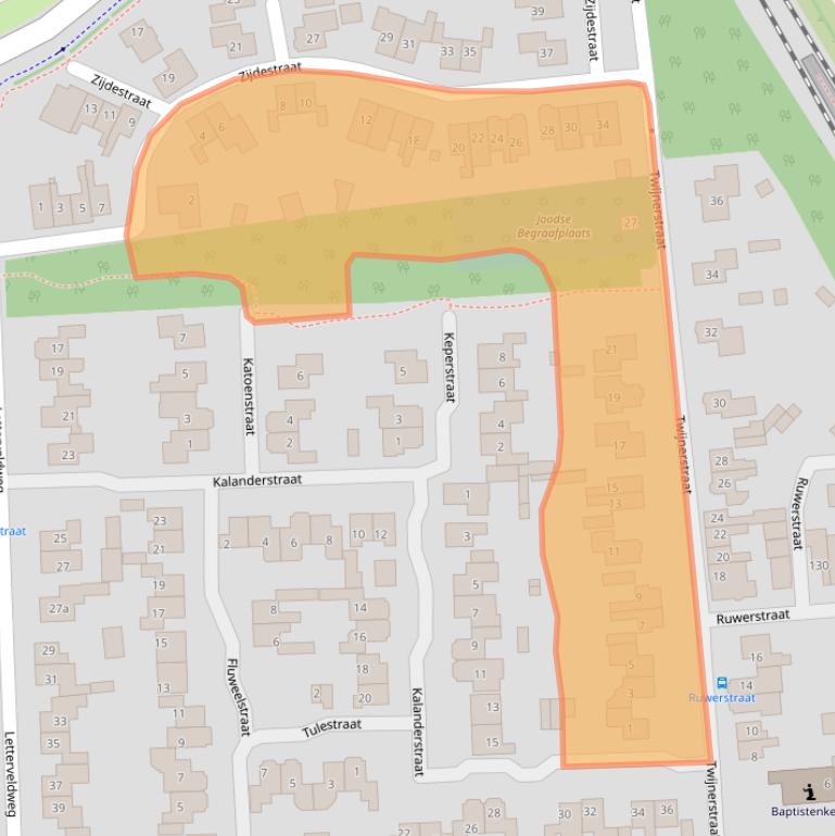 Kaart van postcodegebied 7621TJ.