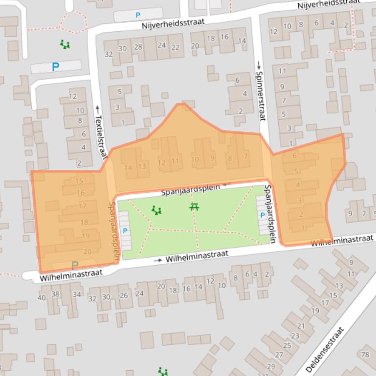 Kaart van postcodegebied 7621TP.