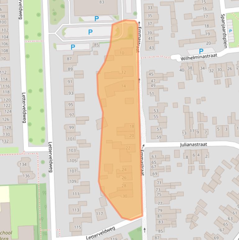 Kaart van postcodegebied 7621TV.