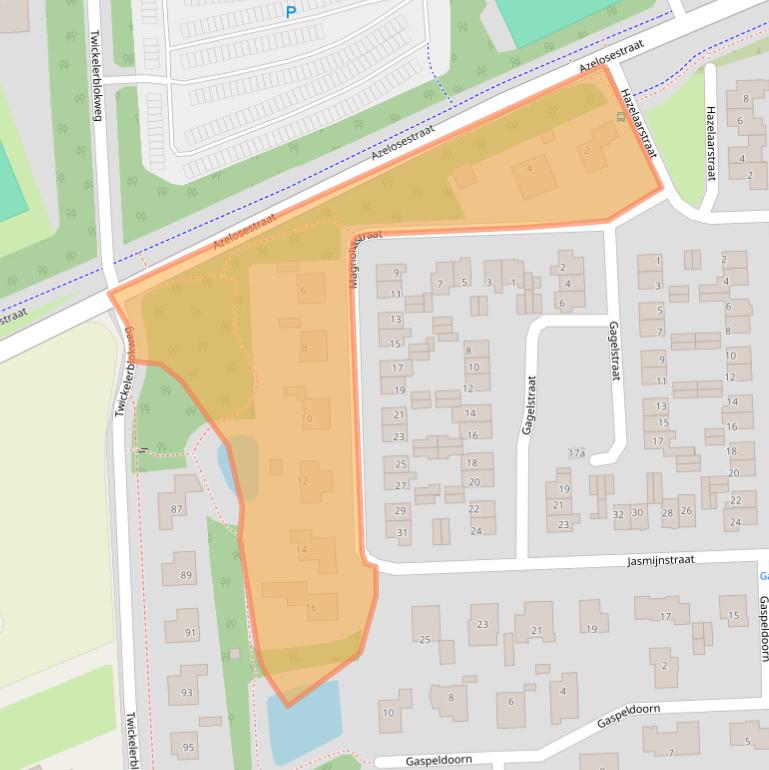 Kaart van postcodegebied 7621VP.