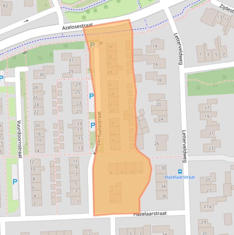 Kaart van postcodegebied 7621VS.
