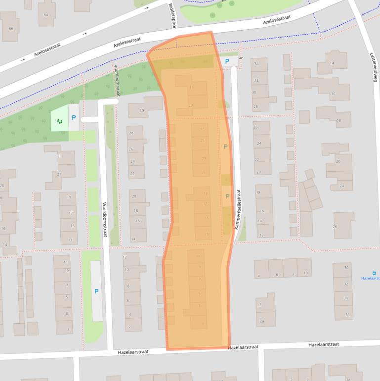 Kaart van postcodegebied 7621VT.