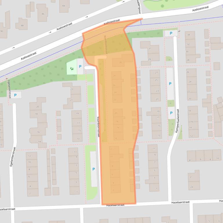 Kaart van postcodegebied 7621VV.