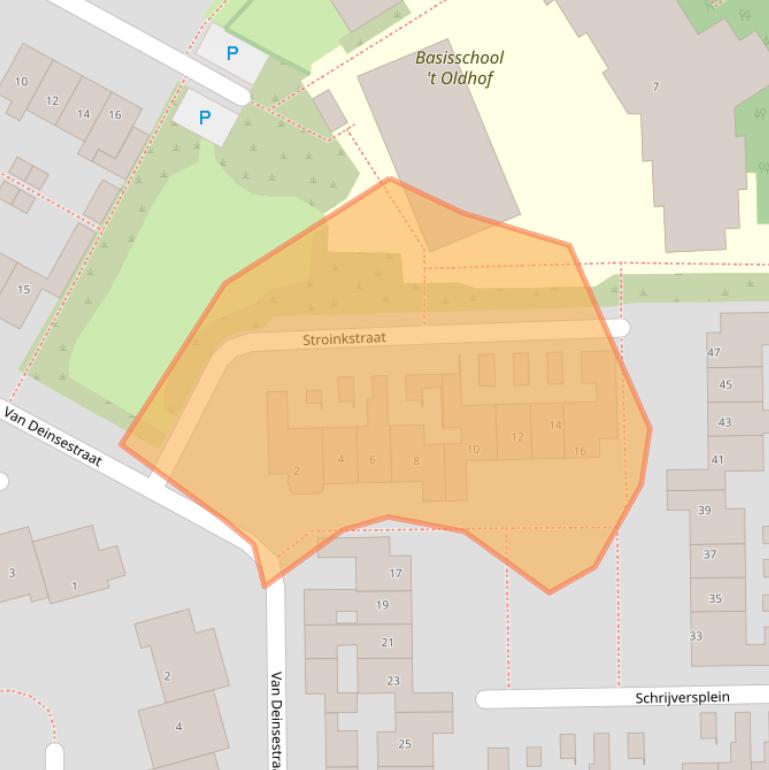 Kaart van postcodegebied 7621XD.