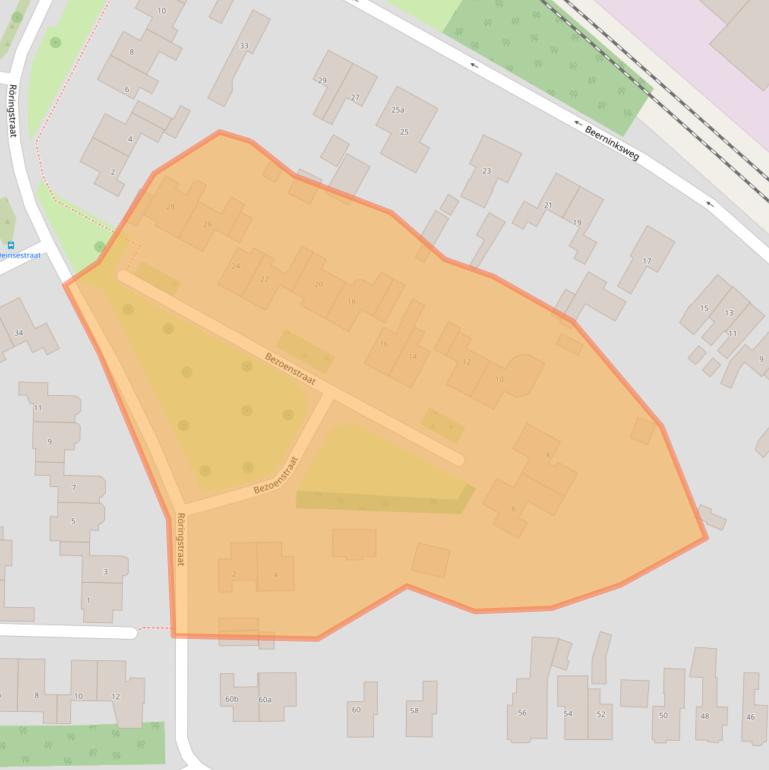 Kaart van postcodegebied 7621XE.