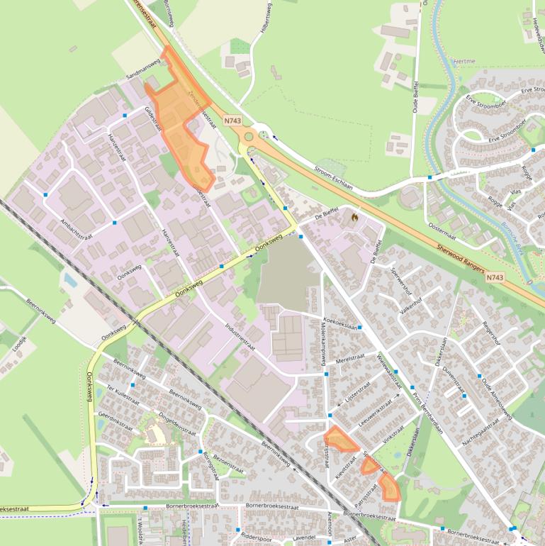 Kaart van postcodegebied 7622AC.