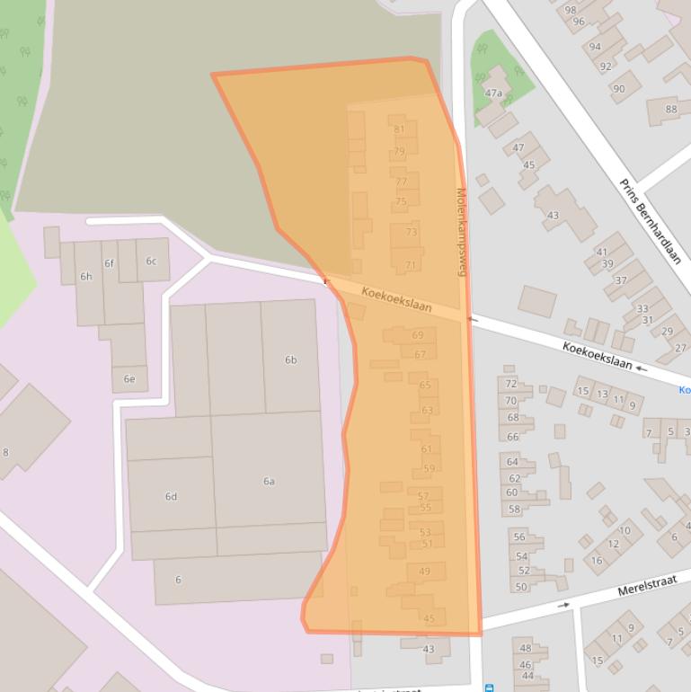 Kaart van postcodegebied 7622AR.