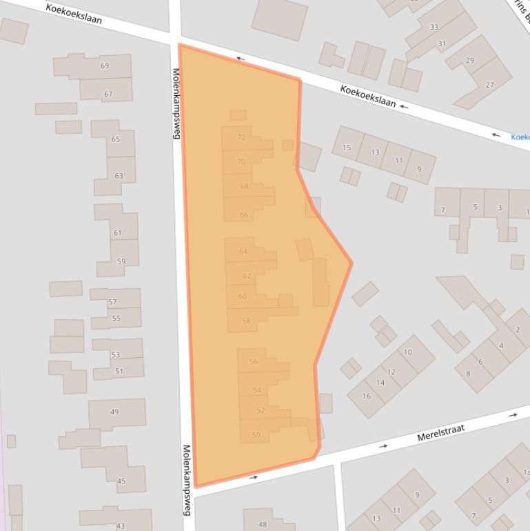 Kaart van postcodegebied 7622AT.