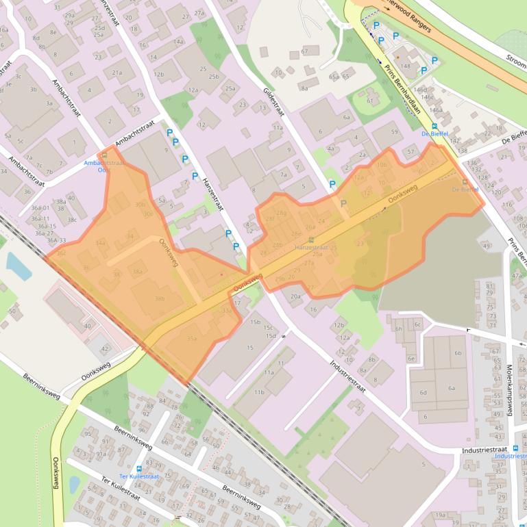 Kaart van postcodegebied 7622AW.