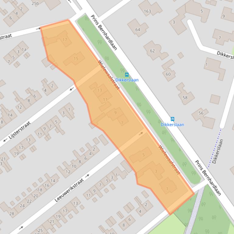 Kaart van postcodegebied 7622BC.