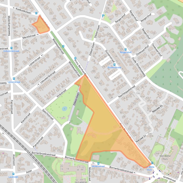 Kaart van postcodegebied 7622BD.