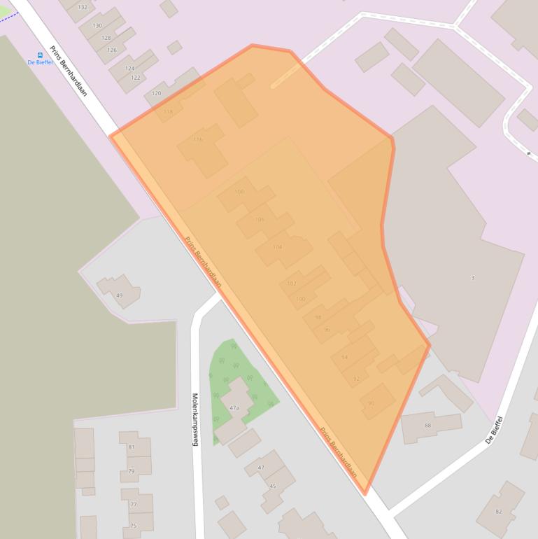 Kaart van postcodegebied 7622BK.