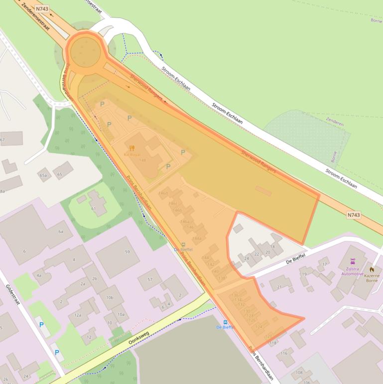 Kaart van postcodegebied 7622BL.