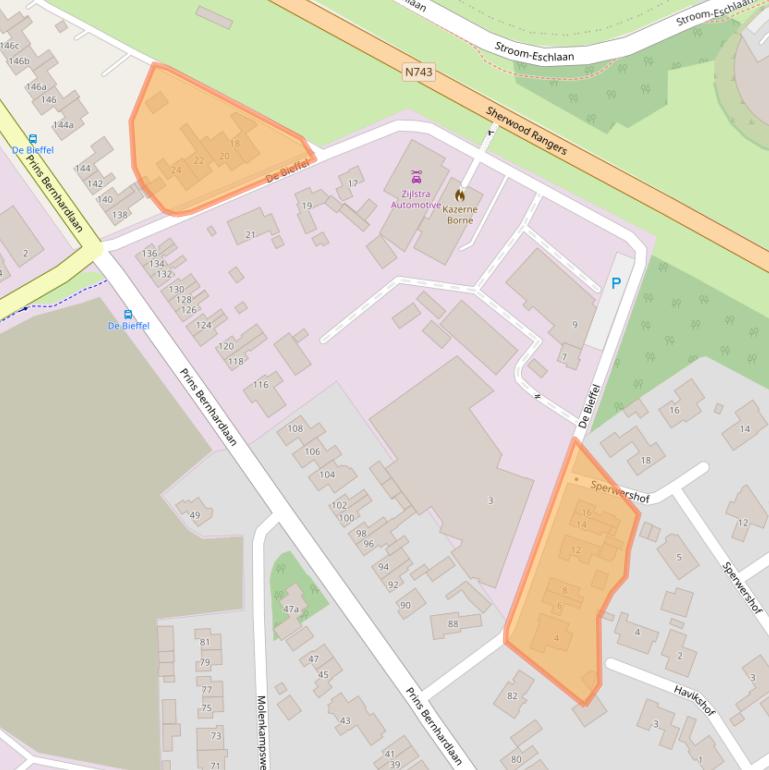 Kaart van postcodegebied 7622BN.