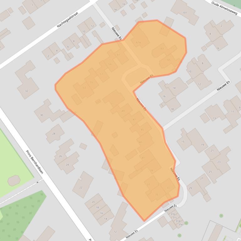 Kaart van postcodegebied 7622BZ.