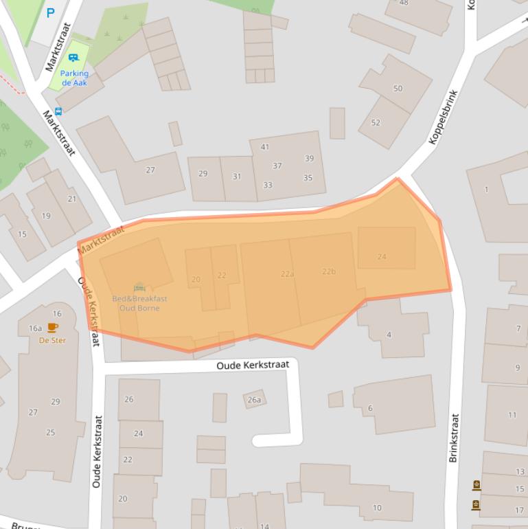 Kaart van postcodegebied 7622CS.