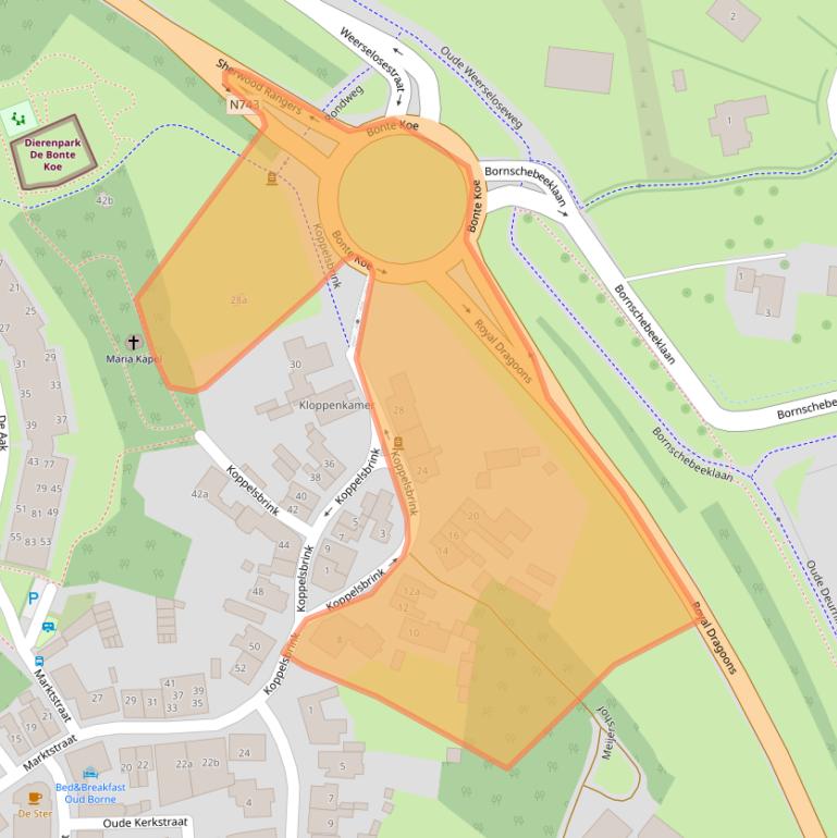 Kaart van postcodegebied 7622CV.