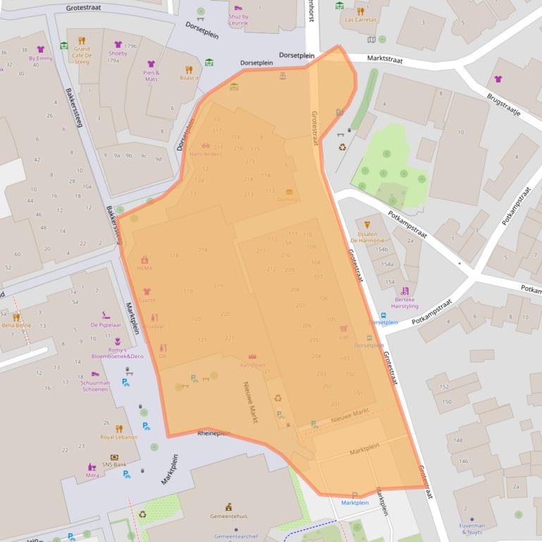 Kaart van postcodegebied 7622DD.