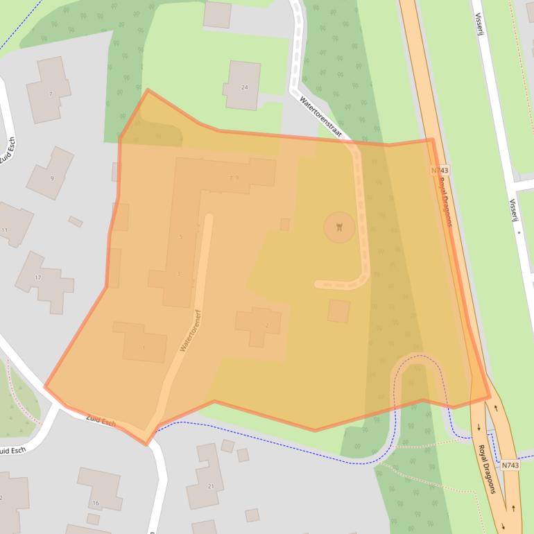 Kaart van postcodegebied 7622DE.