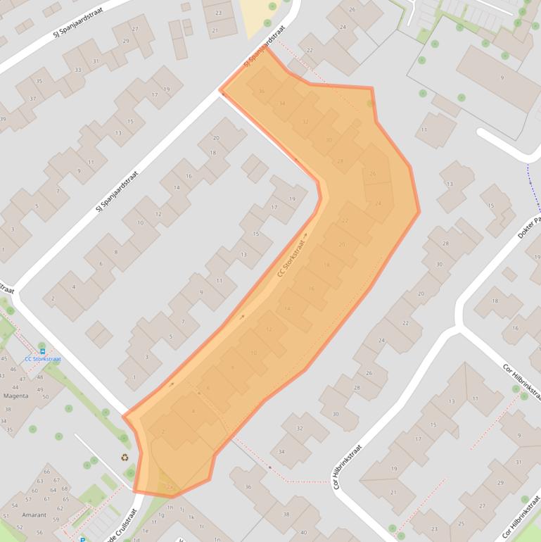 Kaart van postcodegebied 7622DS.