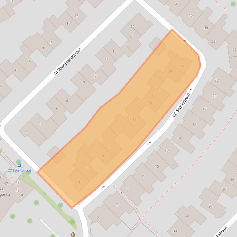 Kaart van postcodegebied 7622DT.