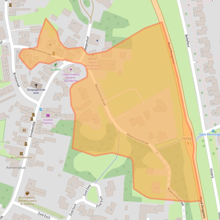 Kaart van postcodegebied 7622EC.