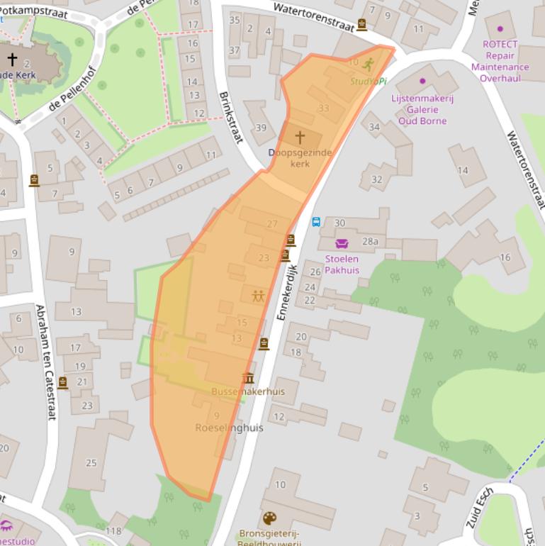Kaart van postcodegebied 7622ED.