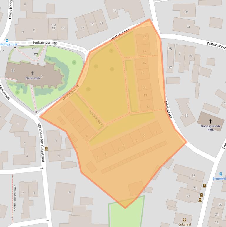 Kaart van postcodegebied 7622EH.