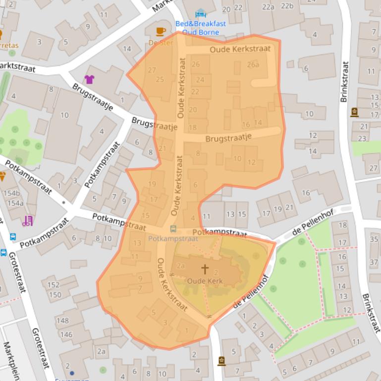 Kaart van postcodegebied 7622EK.