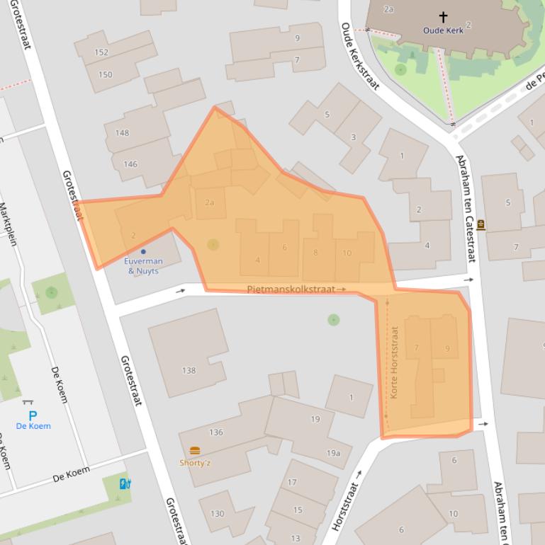 Kaart van postcodegebied 7622EN.