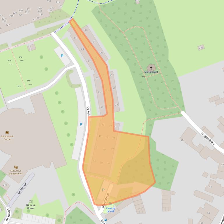 Kaart van postcodegebied 7622ER.