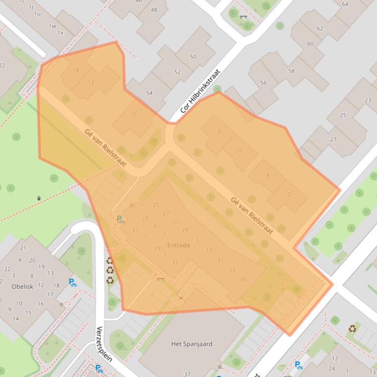 Kaart van postcodegebied 7622ET.