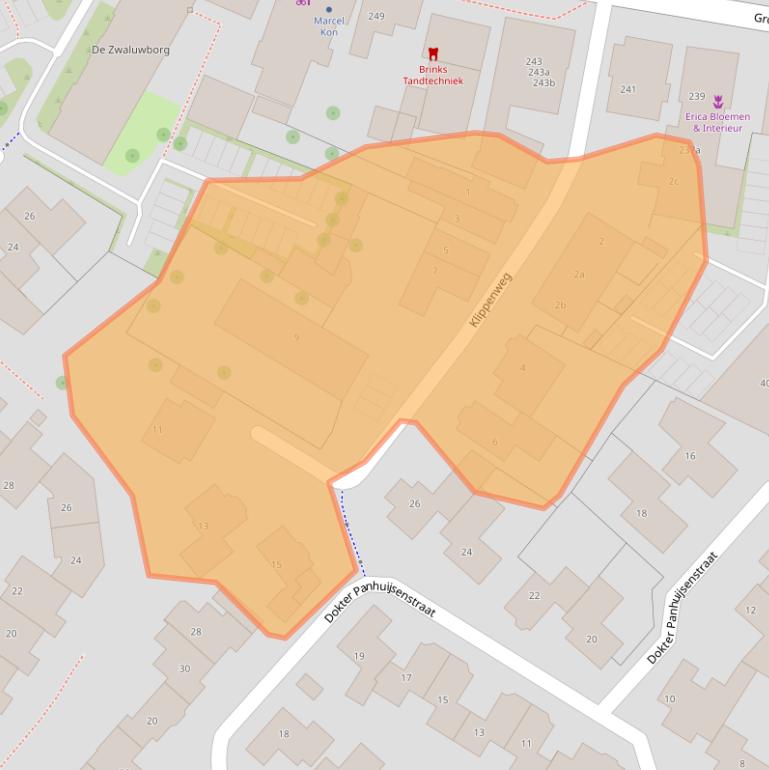 Kaart van postcodegebied 7622EV.