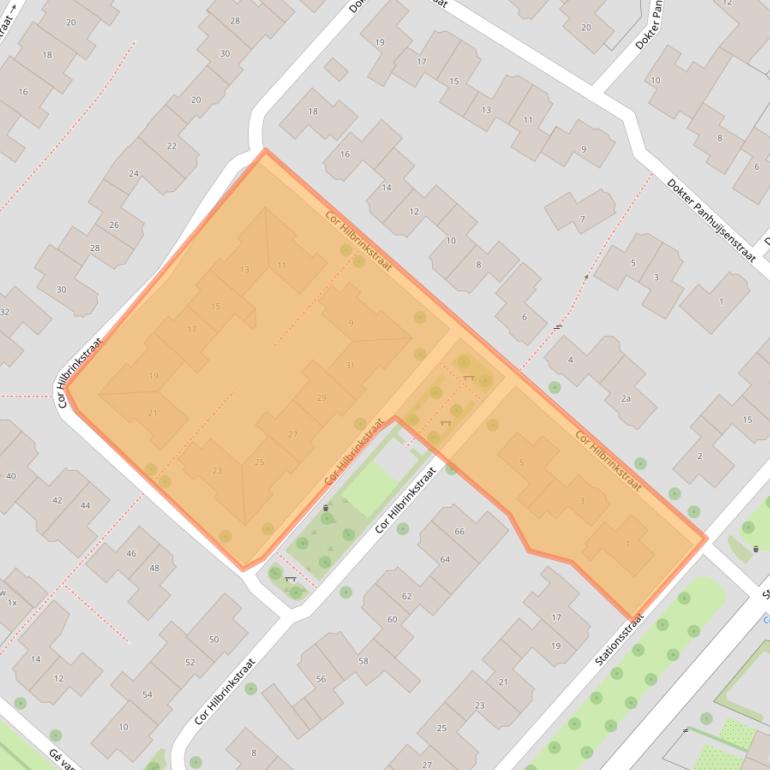 Kaart van postcodegebied 7622EX.