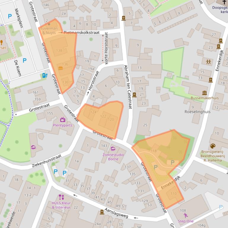 Kaart van postcodegebied 7622GP.