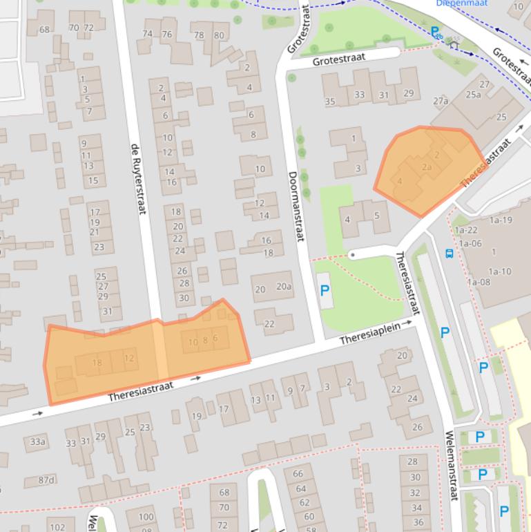 Kaart van postcodegebied 7622HJ.