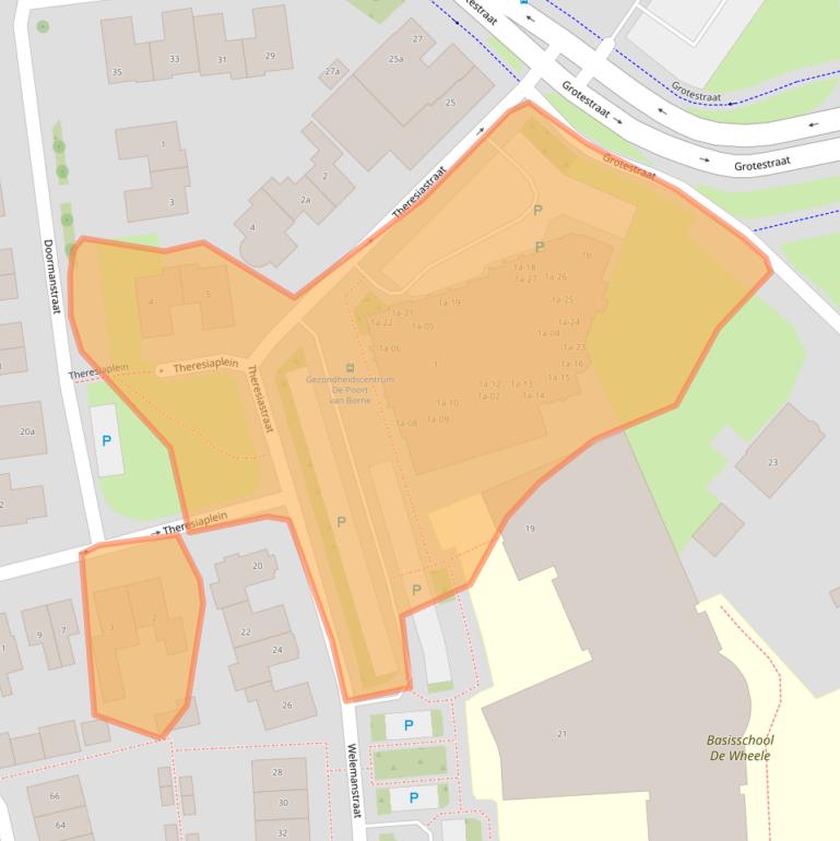 Kaart van postcodegebied 7622HK.