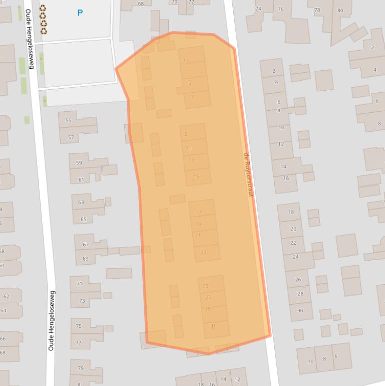 Kaart van postcodegebied 7622HM.