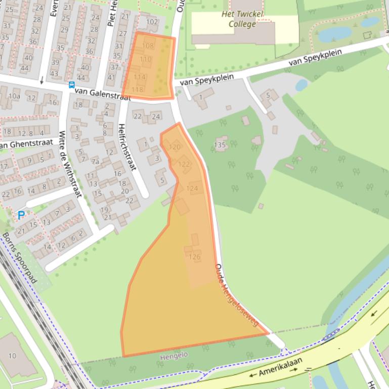 Kaart van postcodegebied 7622HZ.