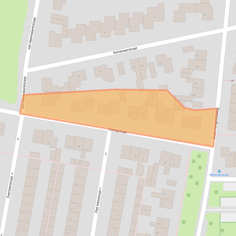 Kaart van postcodegebied 7622JB.