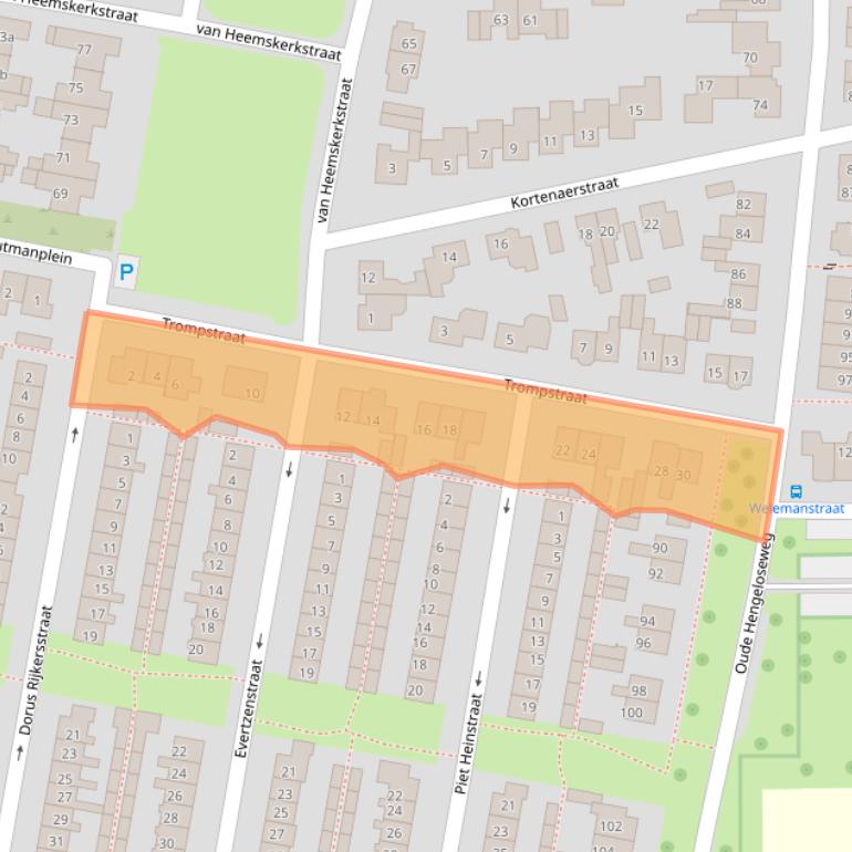 Kaart van postcodegebied 7622JC.