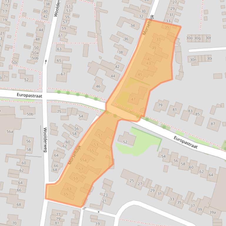 Kaart van postcodegebied 7622JL.