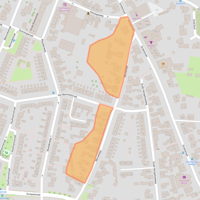 Kaart van postcodegebied 7622JM.