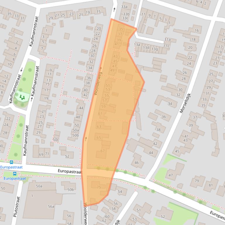 Kaart van postcodegebied 7622JR.