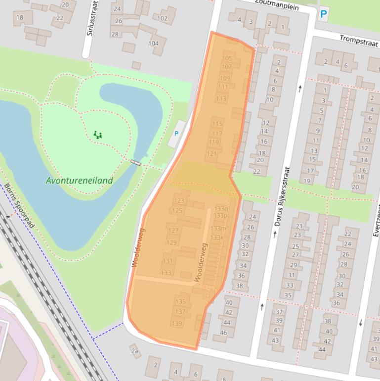 Kaart van postcodegebied 7622JT.