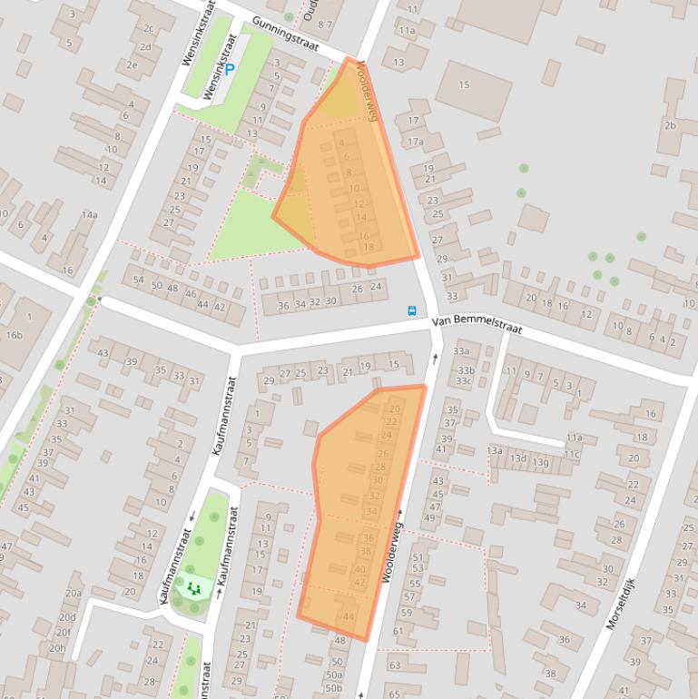 Kaart van postcodegebied 7622JV.
