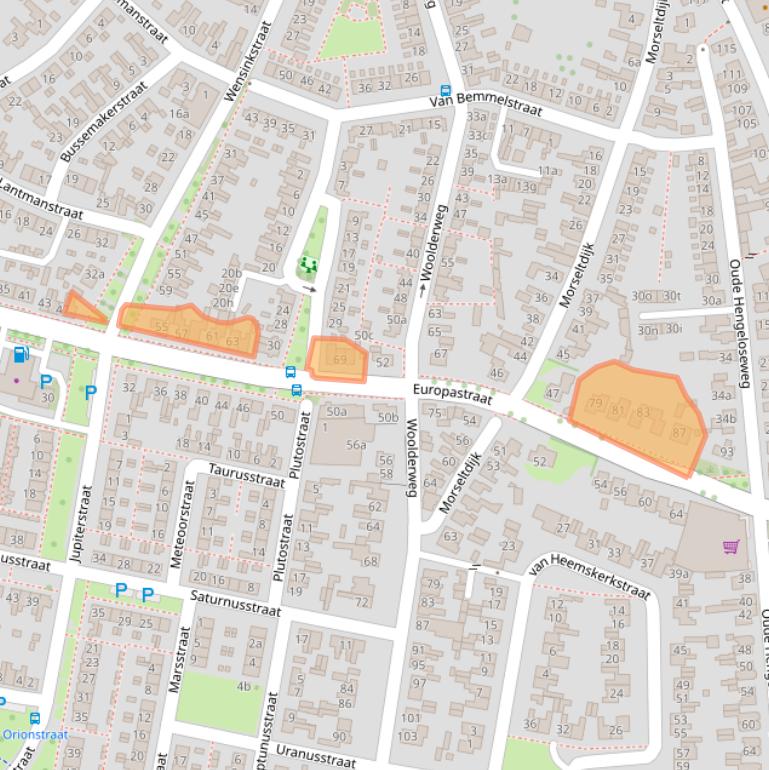 Kaart van postcodegebied 7622KC.