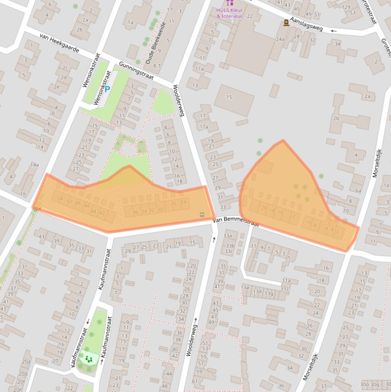 Kaart van postcodegebied 7622KM.