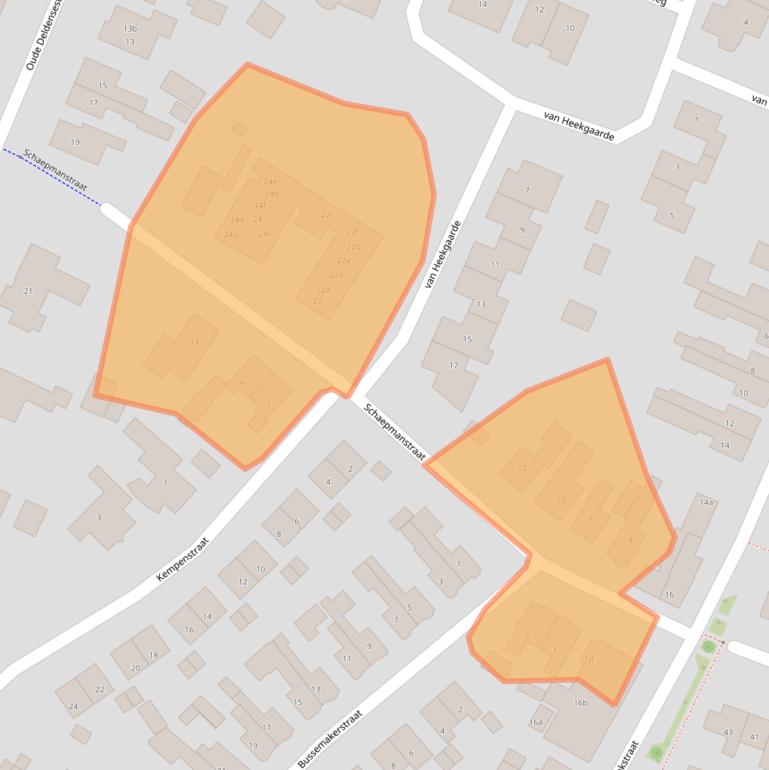 Kaart van postcodegebied 7622KZ.